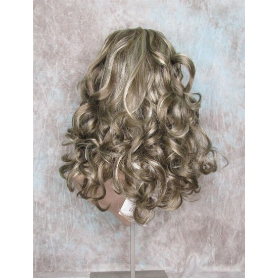 NAOMI | Ash Blonde Mix Long Wig Spiral Curl Skin Top Off Center Part