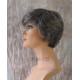 KRIS | Charcoal Gray Short Flip Wig Style Bangs Layered Wigs 