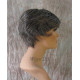 KRIS | Charcoal Gray Short Flip Wig Style Bangs Layered Wigs 