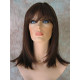 MISSY | Medium Wig Dark Brown Strawberry Straight Page Style Bangs HEAT OK 