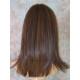 MISSY | Medium Wig Dark Brown Strawberry Straight Page Style Bangs HEAT OK 