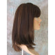 MISSY | Medium Wig Dark Brown Strawberry Straight Page Style Bangs HEAT OK 