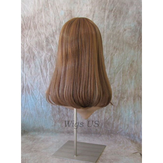 LOLITA | Medium Auburn Mix Long Wig Trendy Bob Skin Center Part 