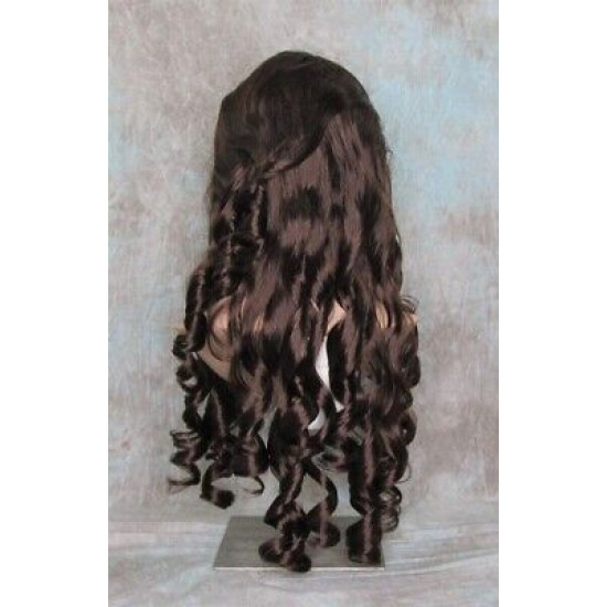 NAOMI | Dark Auburn Red Spiral Curls Long Wig Skin Top 