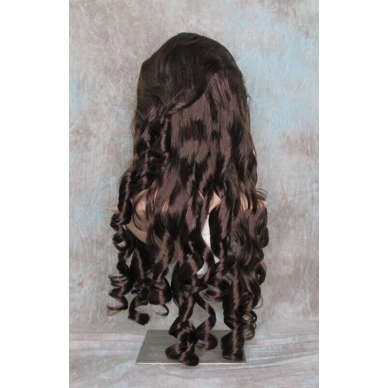 NAOMI | Dark Auburn Red Spiral Curls Long Wig Skin Top 