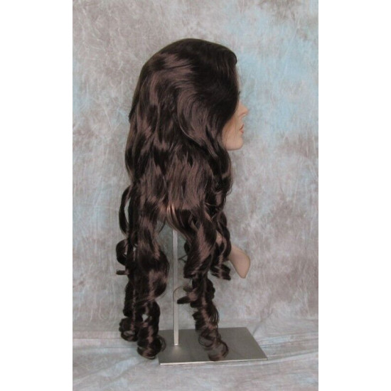 NAOMI | Dark Auburn Red Spiral Curls Long Wig Skin Top 