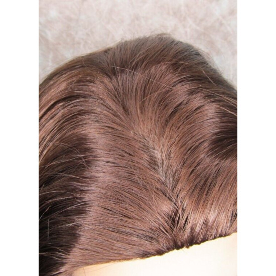 NAOMI | Dark Auburn Red Spiral Curls Long Wig Skin Top 