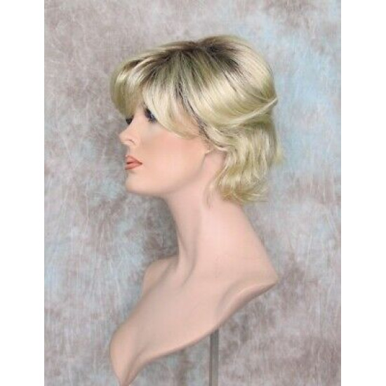 SWANNA | Champagne Rooted Short Wig Shorter Full Body Layers Bangs 
