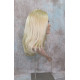 CAMERON | Light Blonde Medium Wig Face Frame Skin Top Center Part 