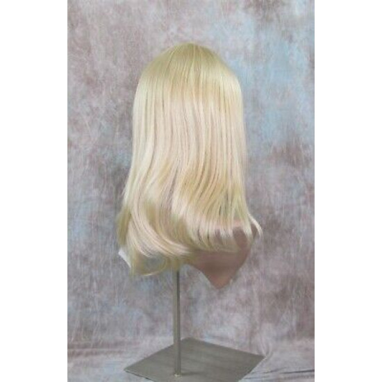CAMERON | Light Blonde Medium Wig Face Frame Skin Top Center Part 