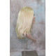 CAMERON | Light Blonde Medium Wig Face Frame Skin Top Center Part 