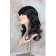 SHANIA | Jet Black Long Soft Waves Wig Bangs Side Part 17" 