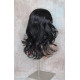 SHANIA | Jet Black Long Soft Waves Wig Bangs Side Part 17" 
