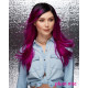 HIPSTER | Purple Dark Roots Long Wig Layers Heat OK Plum Nite