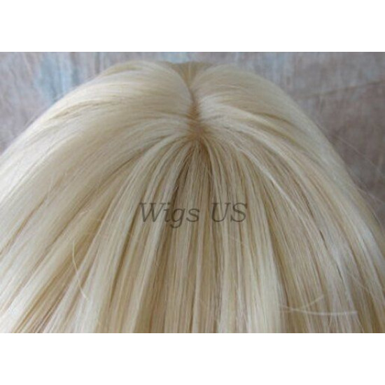 CARLOTTA | Light Blonde Long Wig Soft Waves Center Part Bangs 22" 