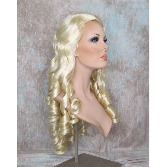 NAOMI | Light Blonde Spiral Curls Long Wig Skin Top 