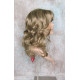 SHANIA | Medium Blonde Long Soft Waves Wig Bangs Side Part 17" 