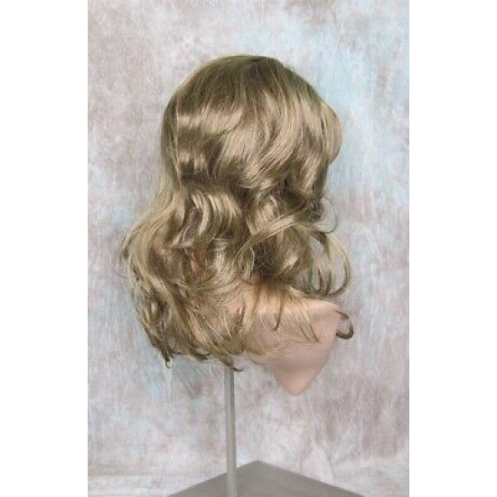 SHANIA | Medium Blonde Long Soft Waves Wig Bangs Side Part 17" 