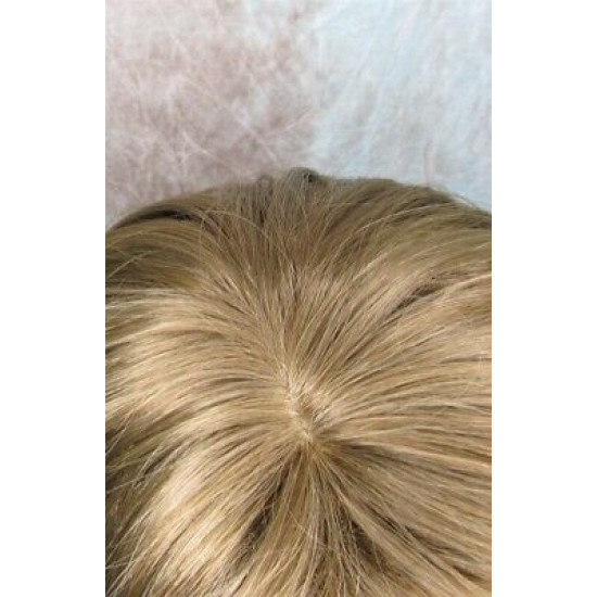 SHANIA | Medium Blonde Long Soft Waves Wig Bangs Side Part 17" 