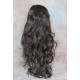OLIVIA | Dark Brown Long Wig Long Curls Skin Side Part Bangs 