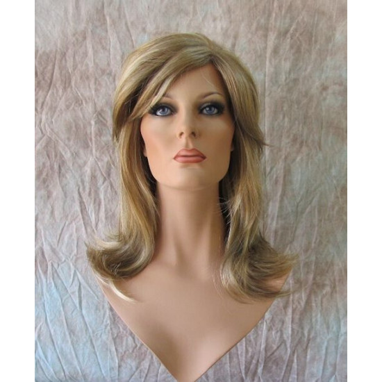 PAULINE | Light Brown Mix Long Wig Long Layered Shag Bangs 