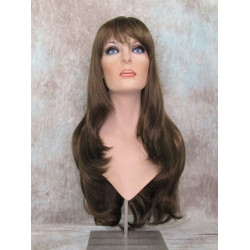 ROSEMARY | Medium Brown Long Layers Wig Full Bangs Skin Part 