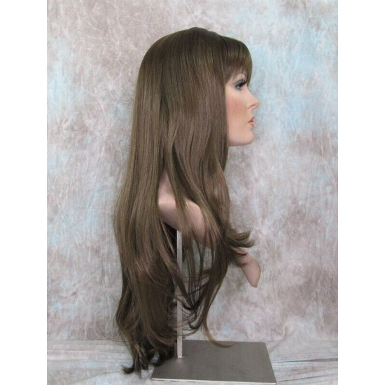 ROSEMARY | Medium Brown Long Layers Wig Full Bangs Skin Part 