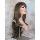 ROSEMARY | Medium Brown Long Layers Wig Full Bangs Skin Part 