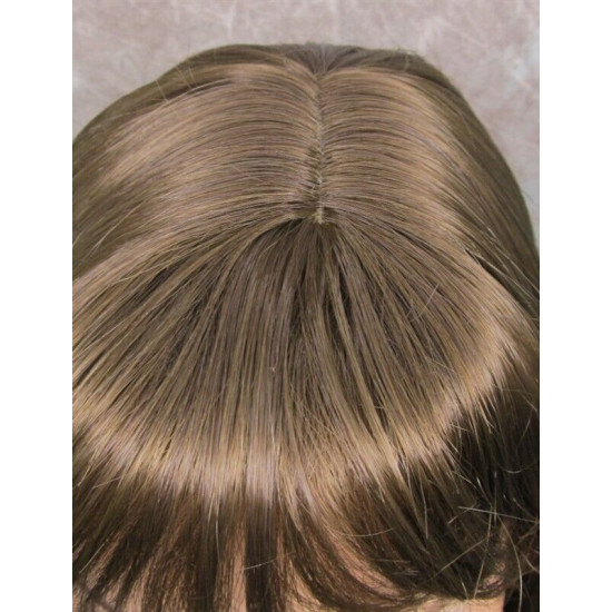 ROSEMARY | Medium Brown Long Layers Wig Full Bangs Skin Part 