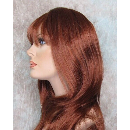 ALICIA XL | Copper Red Long Wig SEXY Extra Long Skin Part Swept Bangs 28"
