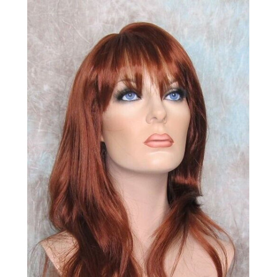 ALICIA XL | Copper Red Long Wig SEXY Extra Long Skin Part Swept Bangs 28"