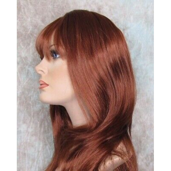 ALICIA XL | Copper Red Long Wig SEXY Extra Long Skin Part Swept Bangs 28"