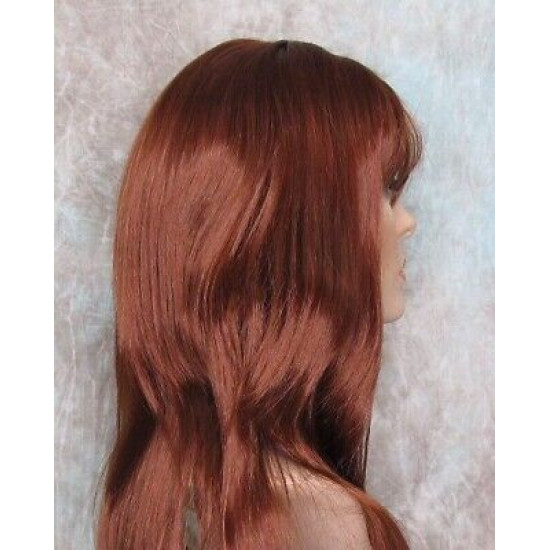 ALICIA XL | Copper Red Long Wig SEXY Extra Long Skin Part Swept Bangs 28"