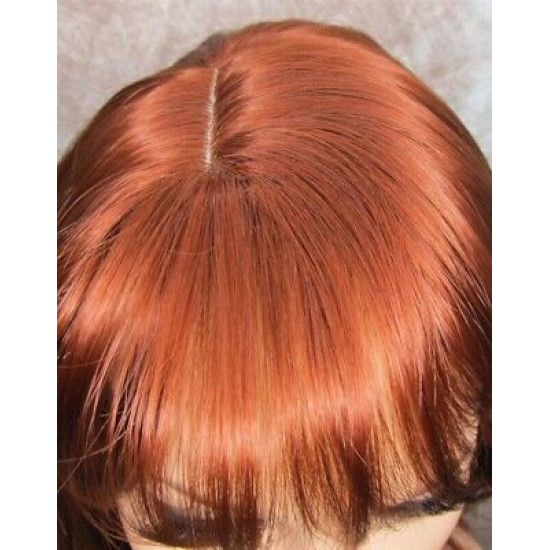 ALICIA XL | Copper Red Long Wig SEXY Extra Long Skin Part Swept Bangs 28"