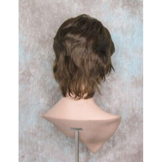 SWANNA | Med Brown Strawberry Short Wig Shorter Full Body Layers Bangs 