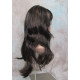 LINDA B | Darkest Brown Auburn Long Wig Layers Bangs Skin Part Gentle Waves 
