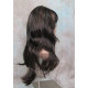 LINDA B | Darkest Brown Auburn Long Wig Layers Bangs Skin Part Gentle Waves 