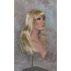 ALICIA | Golden Blonde Mix Long Wig Layers Skin Part Bangs 