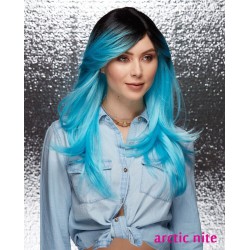 HIPSTER | Turquoise Dark Roots Long Wig Layers Heat OK Artic Nite