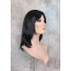 CHEYENNE | Natural Black Medium Wig Beveled Face Frame Layers Skin Part Bangs 