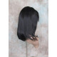 CHEYENNE | Natural Black Medium Wig Beveled Face Frame Layers Skin Part Bangs 