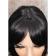 CHEYENNE | Natural Black Medium Wig Beveled Face Frame Layers Skin Part Bangs 