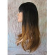 TOKYO | Brown Dark Root Long Wig Straight Layers Skin Crown Bangs TB427N