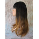 TOKYO | Brown Dark Root Long Wig Straight Layers Skin Crown Bangs TB427N