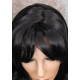 OLIVIA | Natural Black Long Wig Long Curls Skin Side Part Bangs 