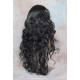 OLIVIA | Natural Black Long Wig Long Curls Skin Side Part Bangs 