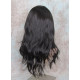 SUNDAY | Darkest Brown Long Beachy Waves Wig Heat OK Long Bangs Skin Part 