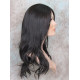 SUNDAY | Darkest Brown Long Beachy Waves Wig Heat OK Long Bangs Skin Part 