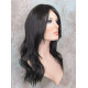 SUNDAY | Darkest Brown Long Beachy Waves Wig Heat OK Long Bangs Skin Part 
