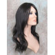 SUNDAY | Darkest Brown Long Beachy Waves Wig Heat OK Long Bangs Skin Part 